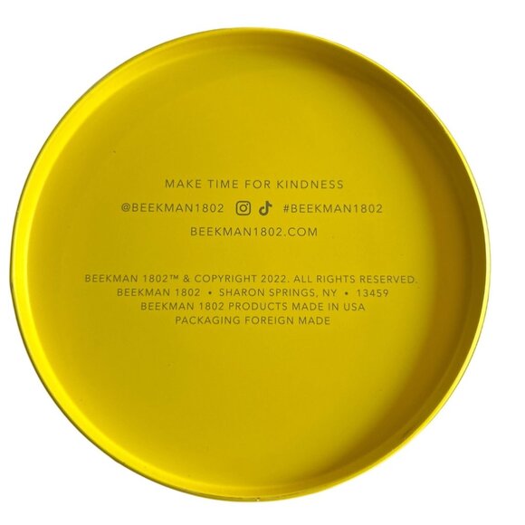 Beekman 1802 Yellow Decorative Collectible Tin Container With Lid & Handle - Picture 4 of 6